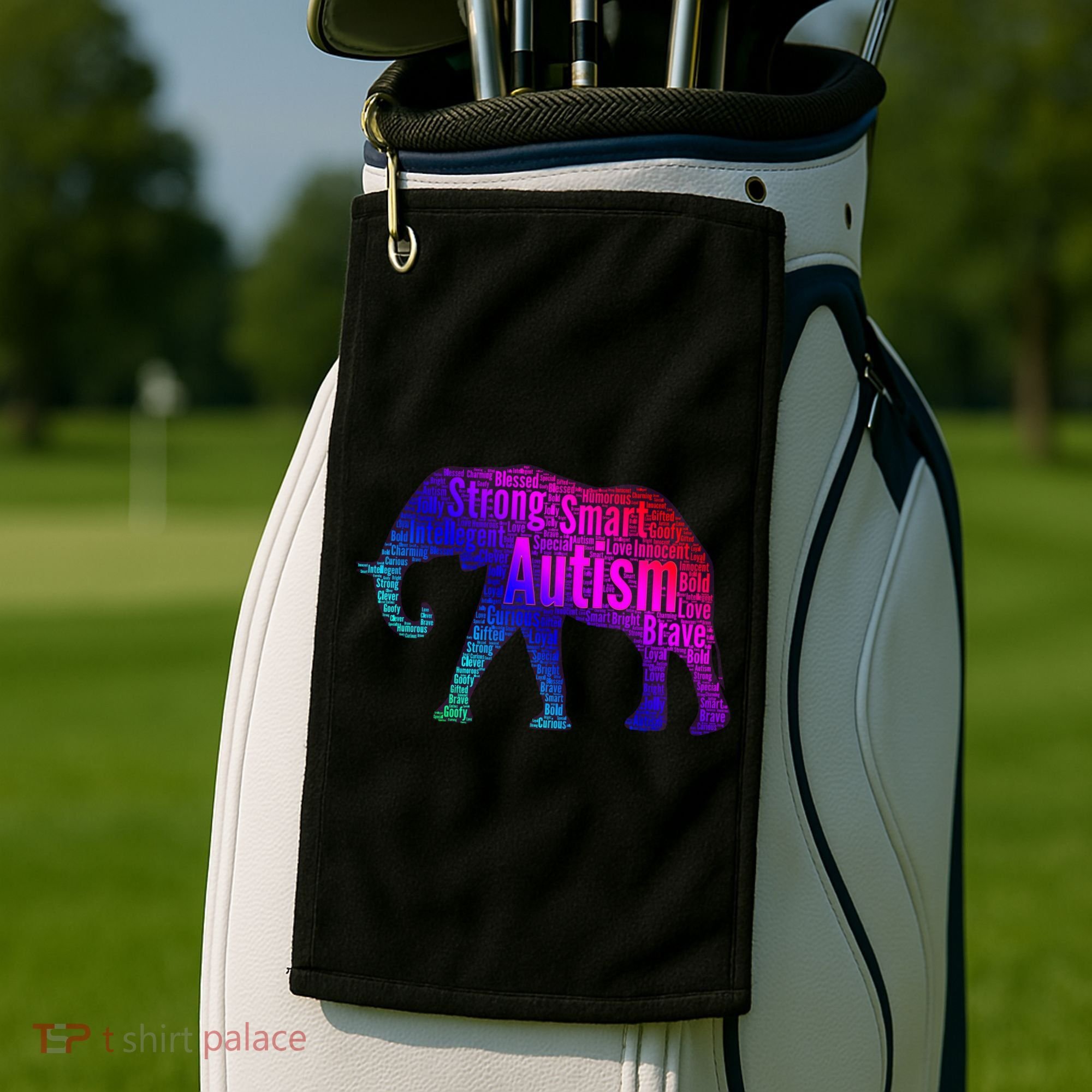 Autism Awareness Elephant Quotes Golf Towel
