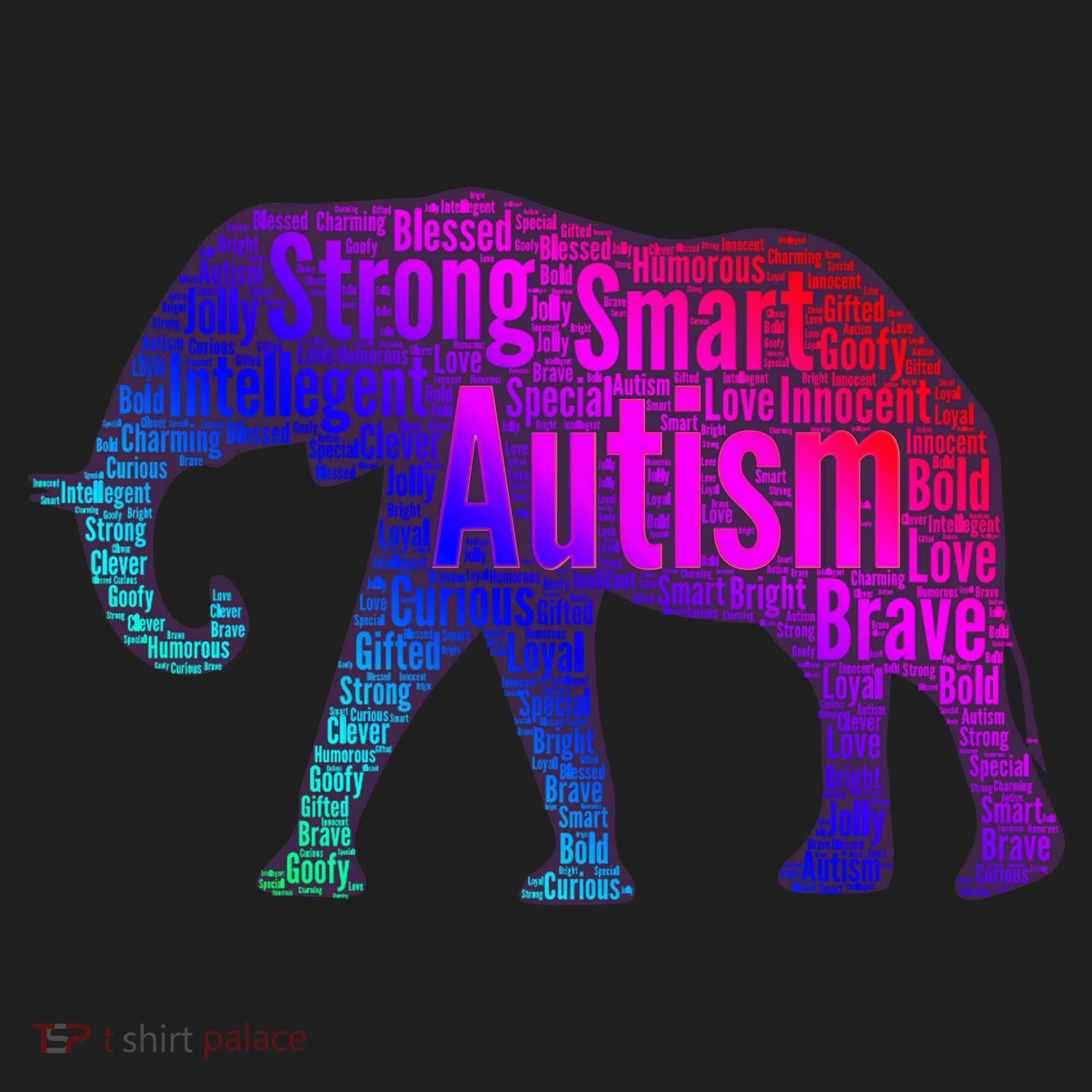 Autism Awareness Elephant Quotes Golf Towel