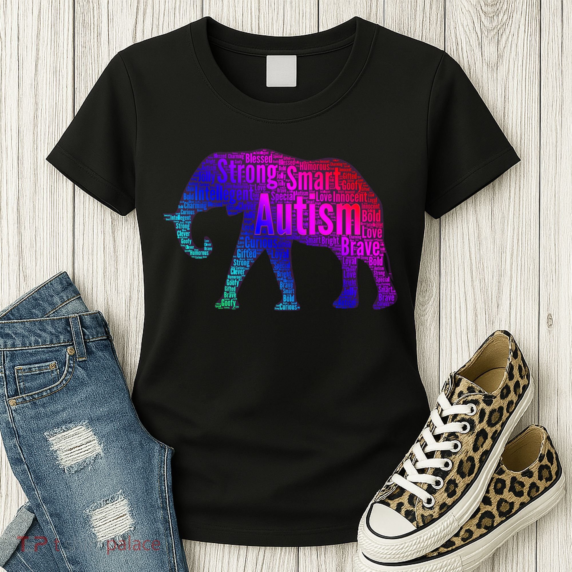 Autism Awareness Elephant Quotes Women's T-Shirt