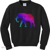 Autism Awareness Elephant Quotes Kids Sweatshirt thumb 0