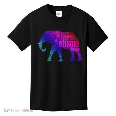 Autism Awareness Elephant Quotes Kids T-Shirt