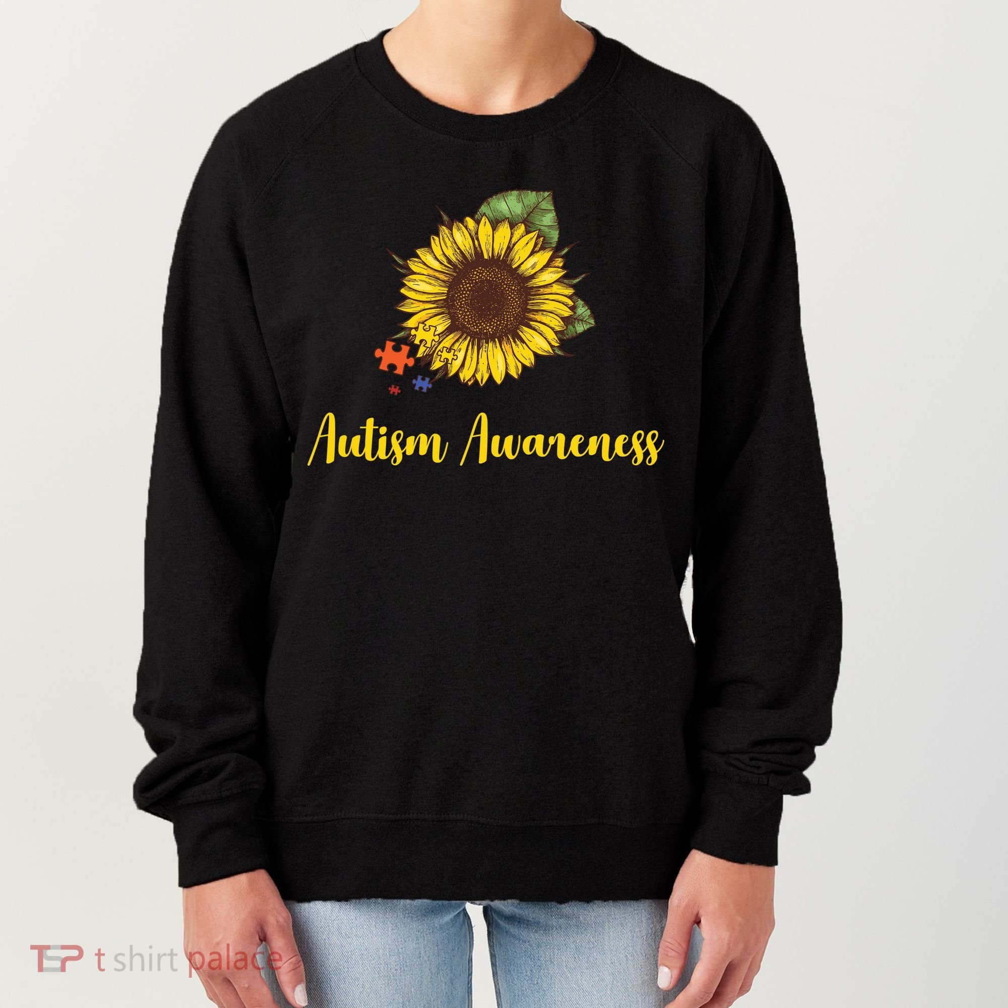 Autism Awareness Flower Puzzle Women's Sweatshirt