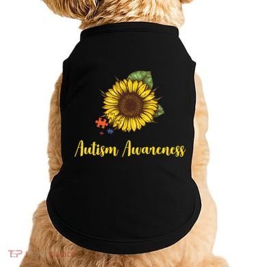 Autism Awareness Flower Puzzle Doggie Tank