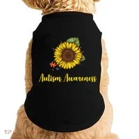 Autism Awareness Flower Puzzle Doggie Tank thumb 0