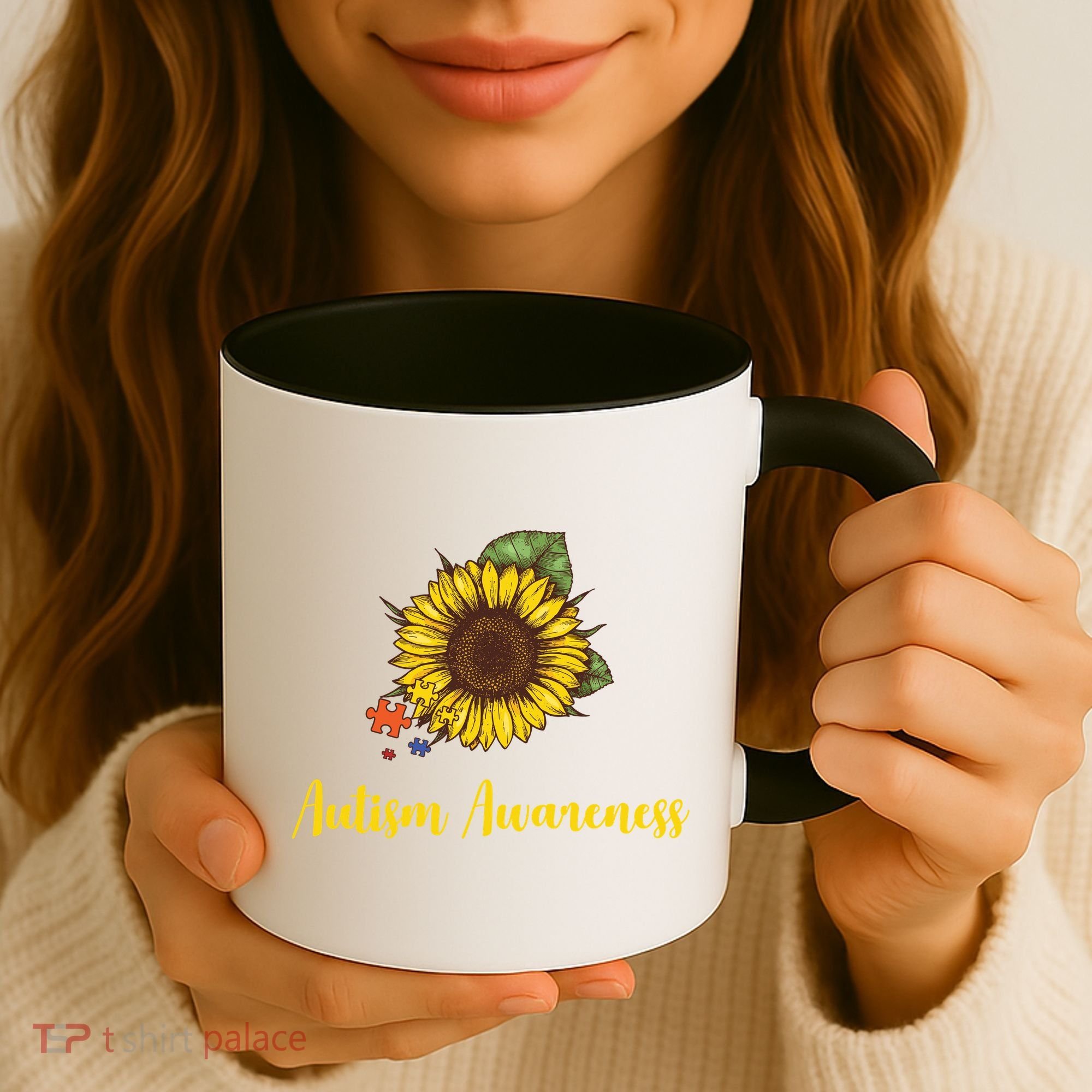 Autism Awareness Flower Puzzle Coffee Mug