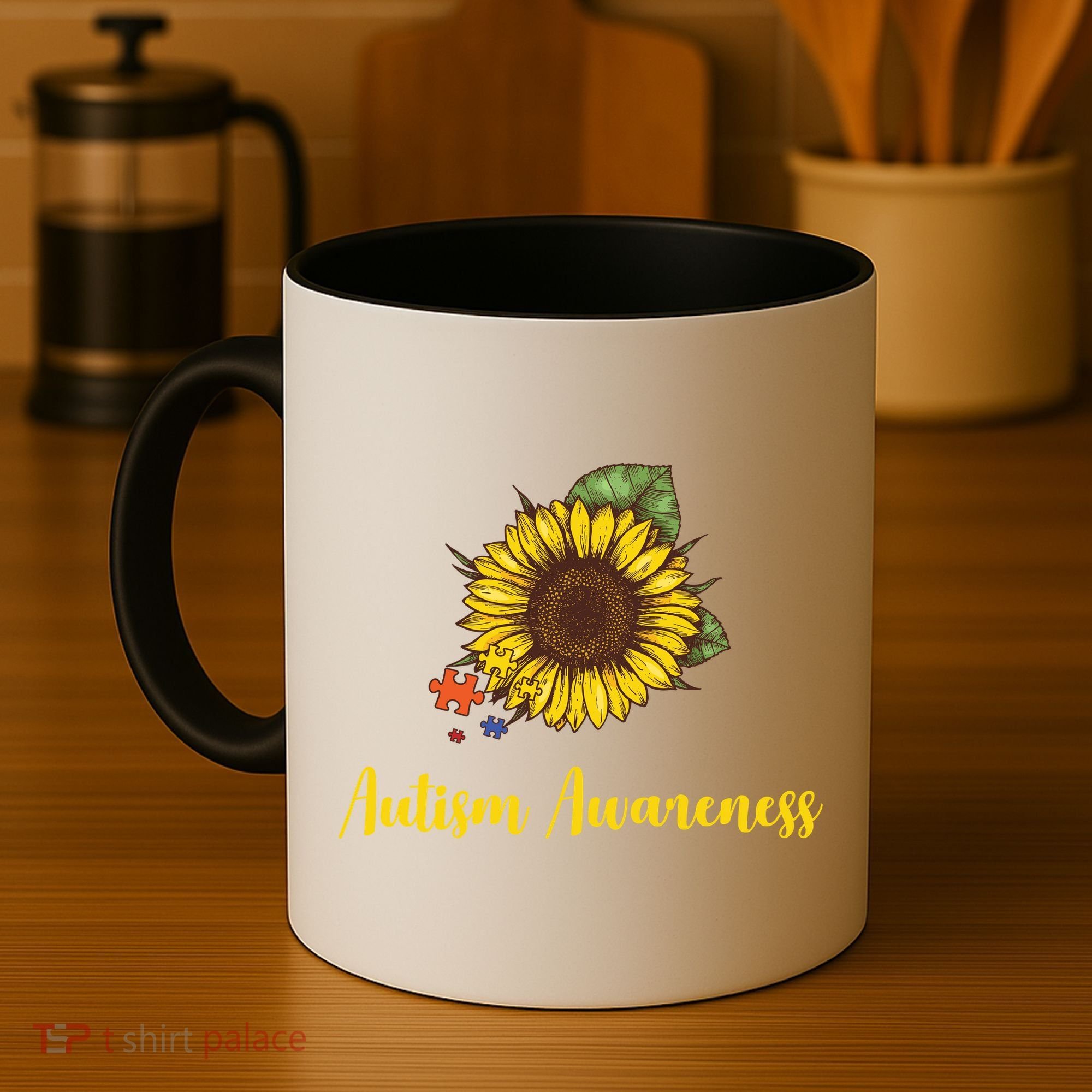 Autism Awareness Flower Puzzle Coffee Mug