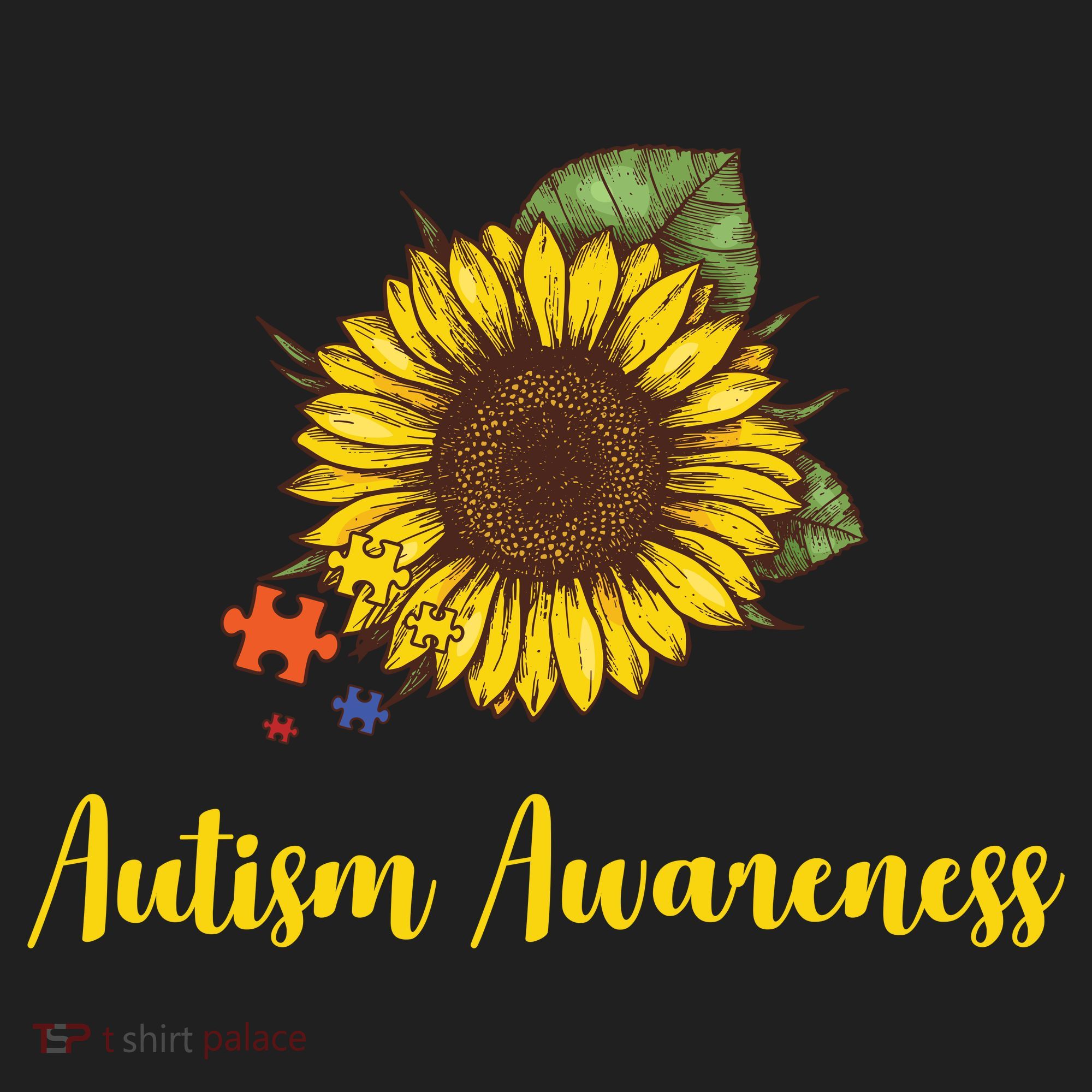 Autism Awareness Flower Puzzle Beanie
