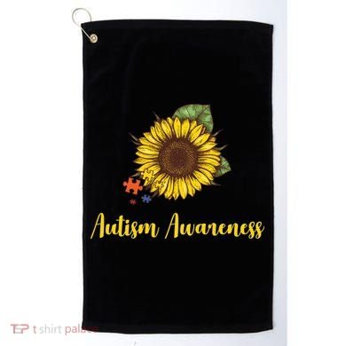 Autism Awareness Flower Puzzle Golf Towel