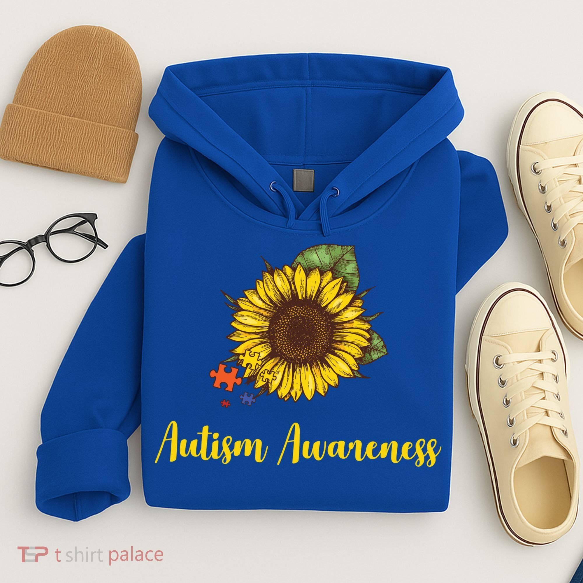 Autism Awareness Flower Puzzle Hoodie