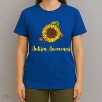 Autism Awareness Flower Puzzle T-Shirt thumb 4