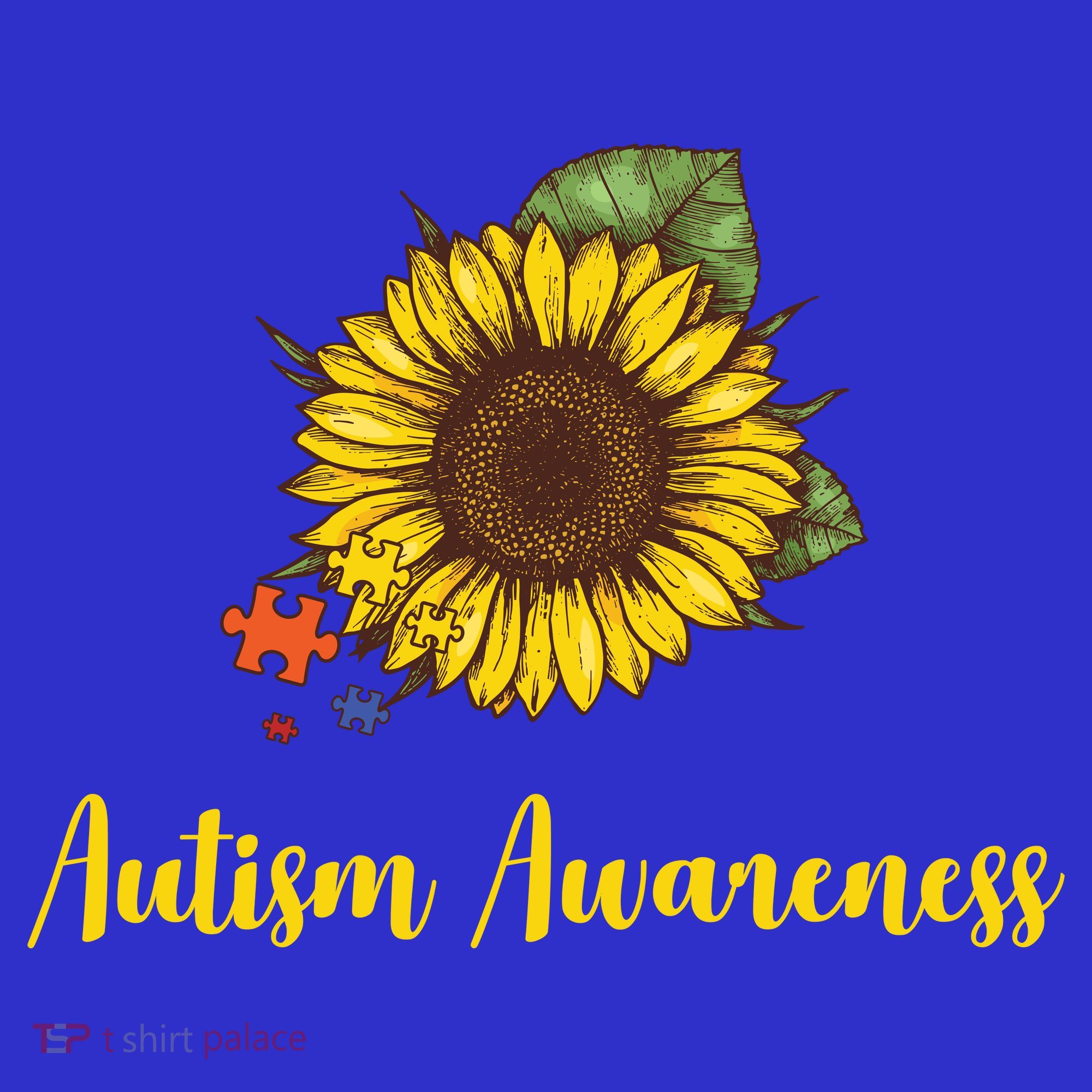 Autism Awareness Flower Puzzle T-Shirt