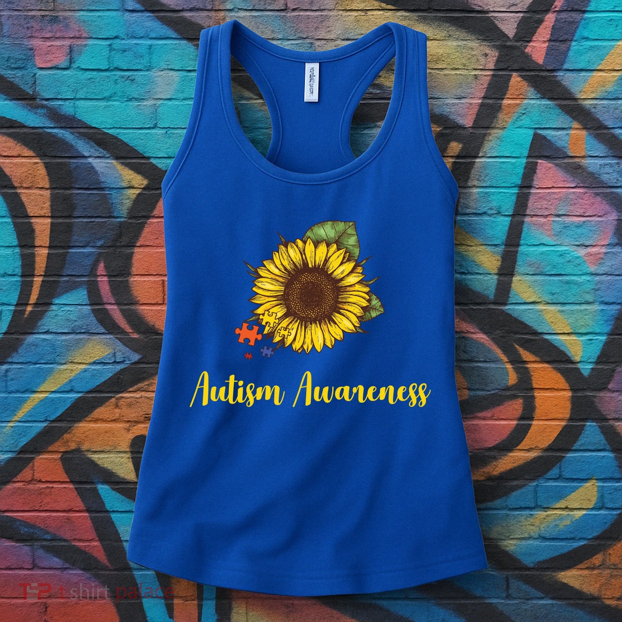 Autism Awareness Flower Puzzle Women's Tank Top