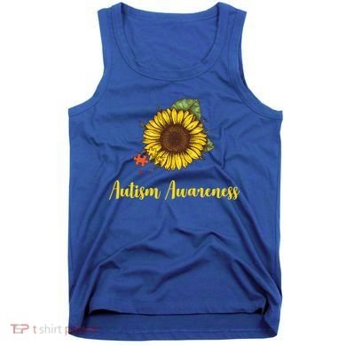 Autism Awareness Flower Puzzle Tank Top