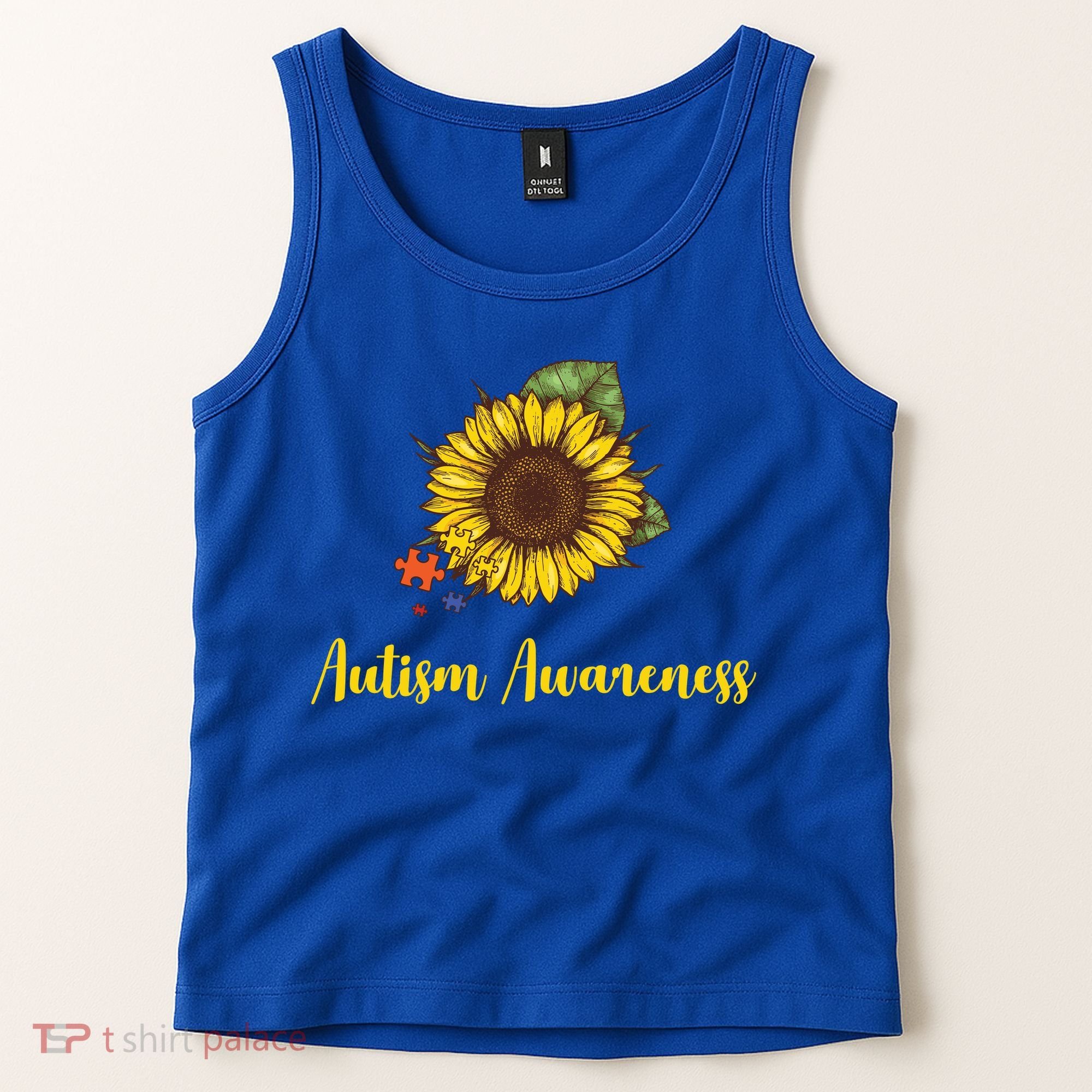 Autism Awareness Flower Puzzle Tank Top