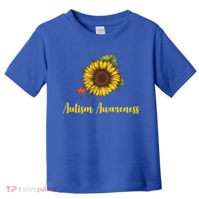 Autism Awareness Flower Puzzle Toddler T-Shirt