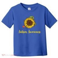 Autism Awareness Flower Puzzle Toddler T-Shirt thumb 0