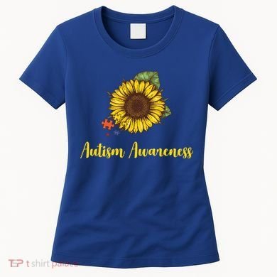 Autism Awareness Flower Puzzle Women's T-Shirt