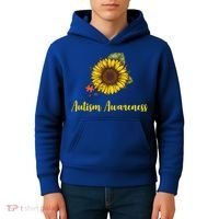 Autism Awareness Flower Puzzle Kids Hoodie thumb 4