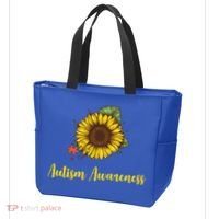 Autism Awareness Flower Puzzle Tote Bag thumb 3