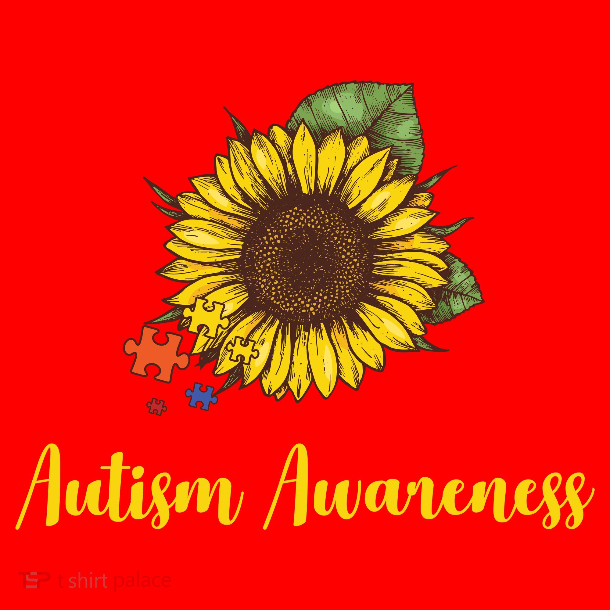 Autism Awareness Flower Puzzle Santa Hat