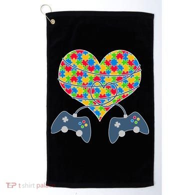 Autism Awareness Gamer Love  Golf Towel