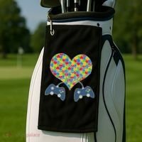 Autism Awareness Gamer Love  Golf Towel thumb 2