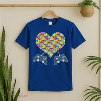 Autism Awareness Gamer Love  T-Shirt thumb 2