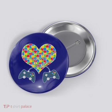 Autism Awareness Gamer Love  Button