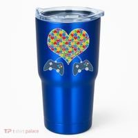 Autism Awareness Gamer Love  Tumbler thumb 0