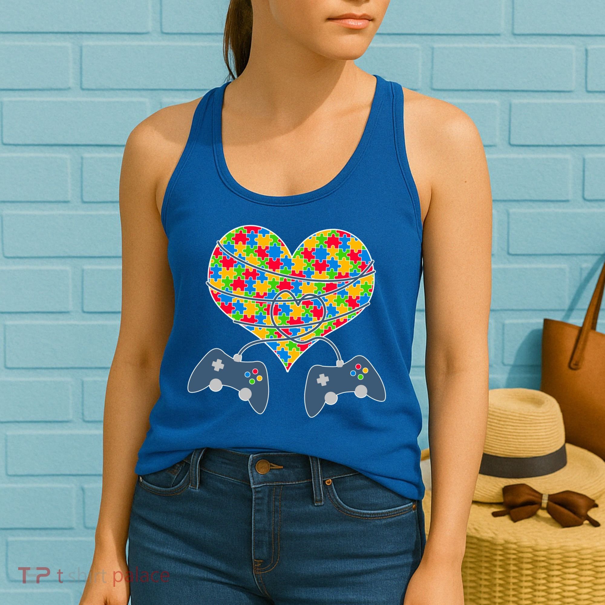 Autism Awareness Gamer Love  Women's Tank Top