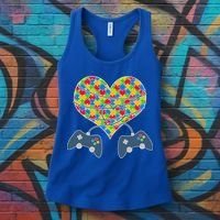 Autism Awareness Gamer Love  Women's Tank Top thumb 3