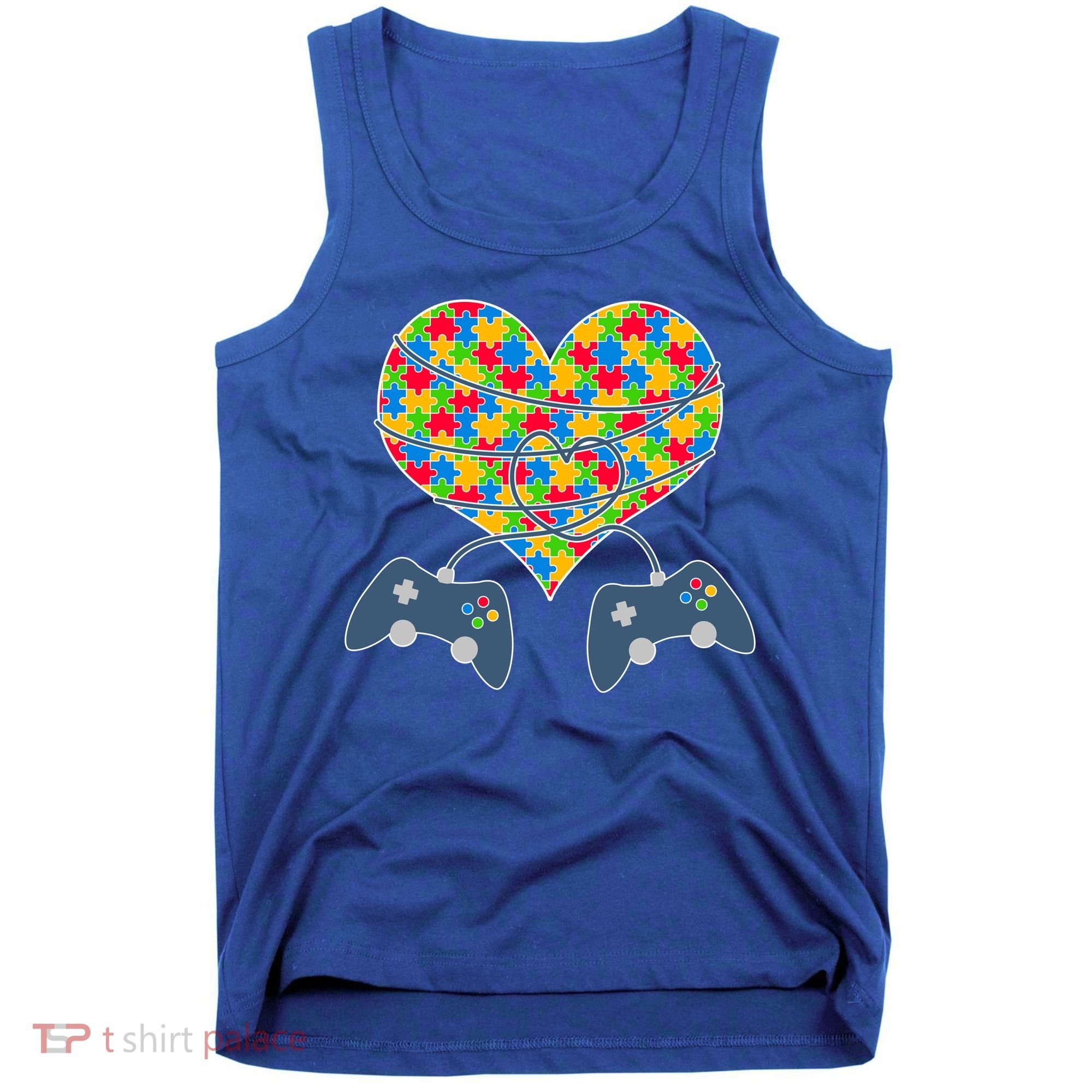 Autism Awareness Gamer Love  Tank Top
