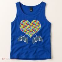 Autism Awareness Gamer Love  Tank Top thumb 2