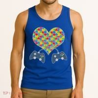 Autism Awareness Gamer Love  Tank Top thumb 3