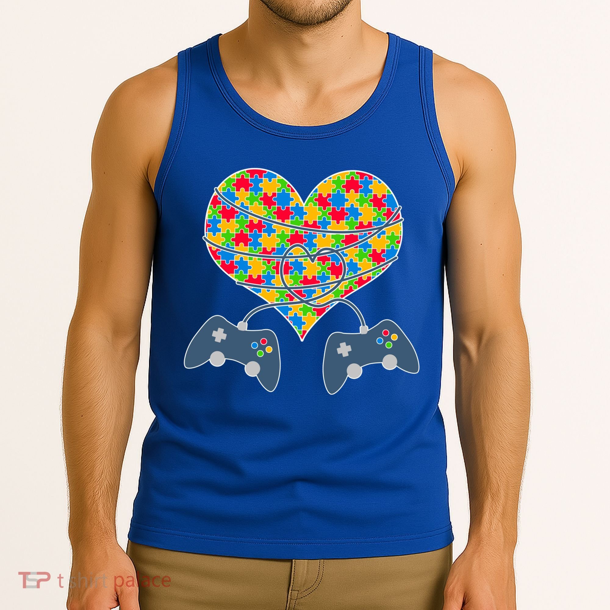 Autism Awareness Gamer Love  Tank Top