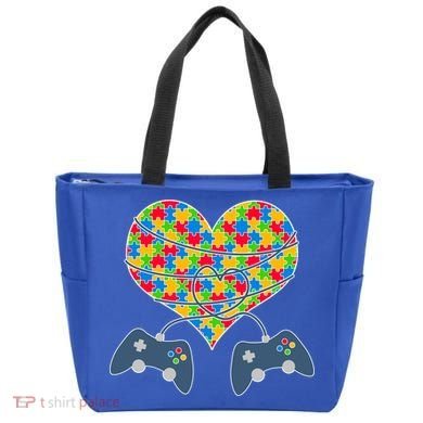 Autism Awareness Gamer Love  Tote Bag