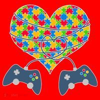 Autism Awareness Gamer Love  Santa Hat thumb 1