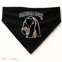 Autism Awareness Grandma Bear USA-Made Doggie Bandana thumb 0