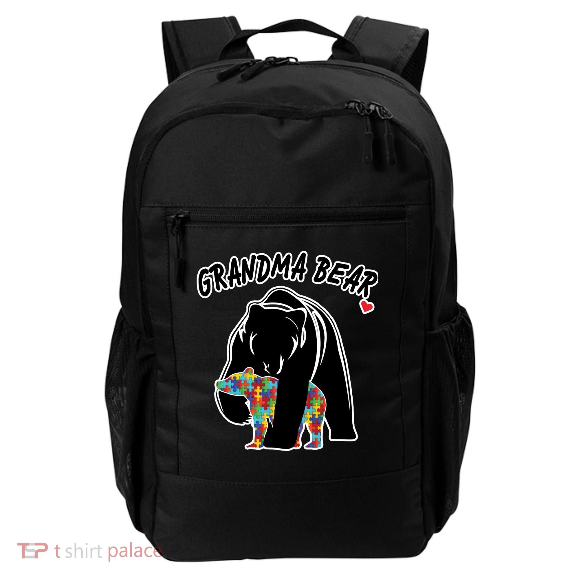 Autism Awareness Grandma Bear Backpack