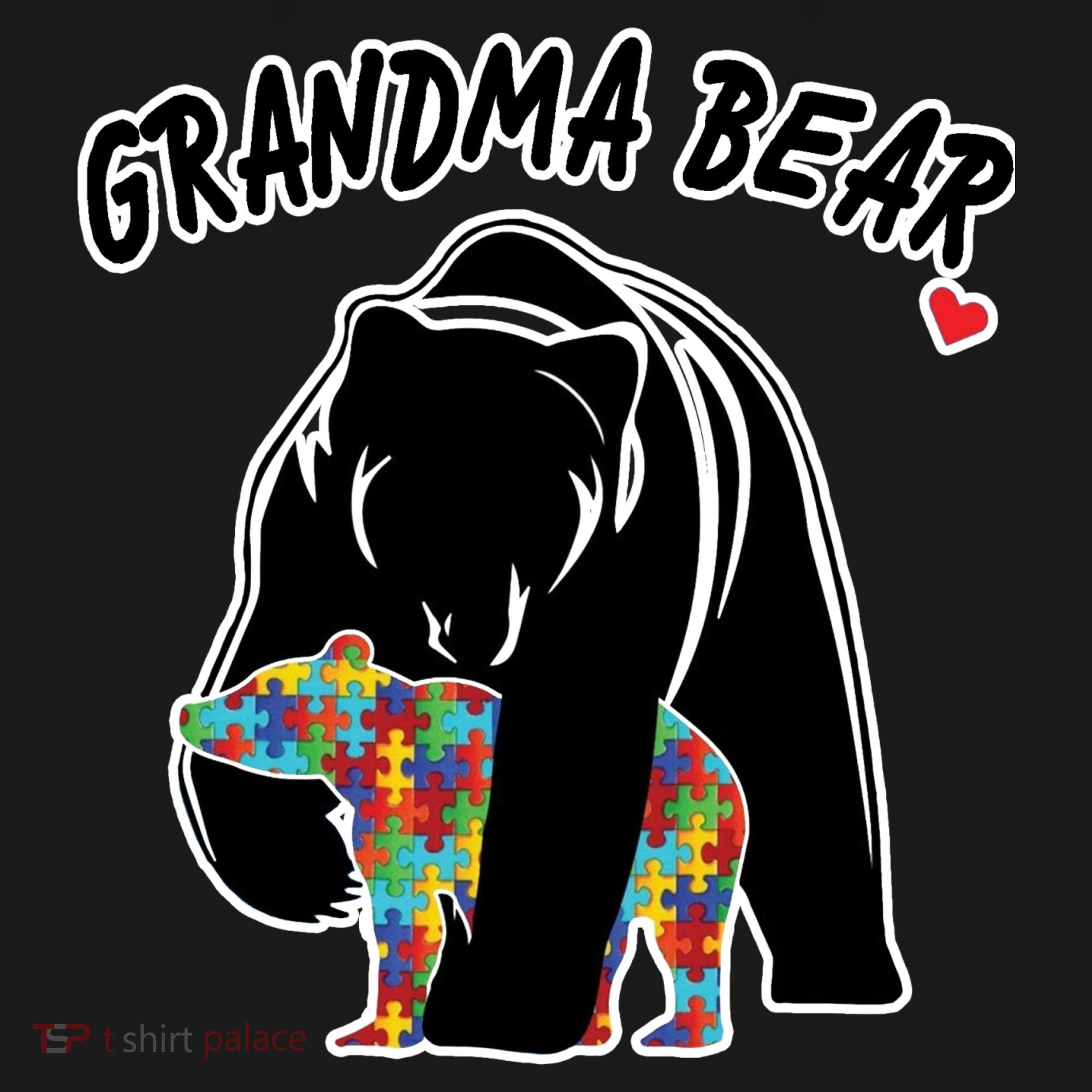 Autism Awareness Grandma Bear Bucket Hat