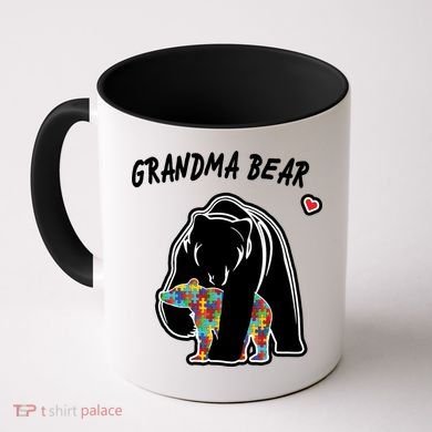 Autism Awareness Grandma Bear Coffee Mug