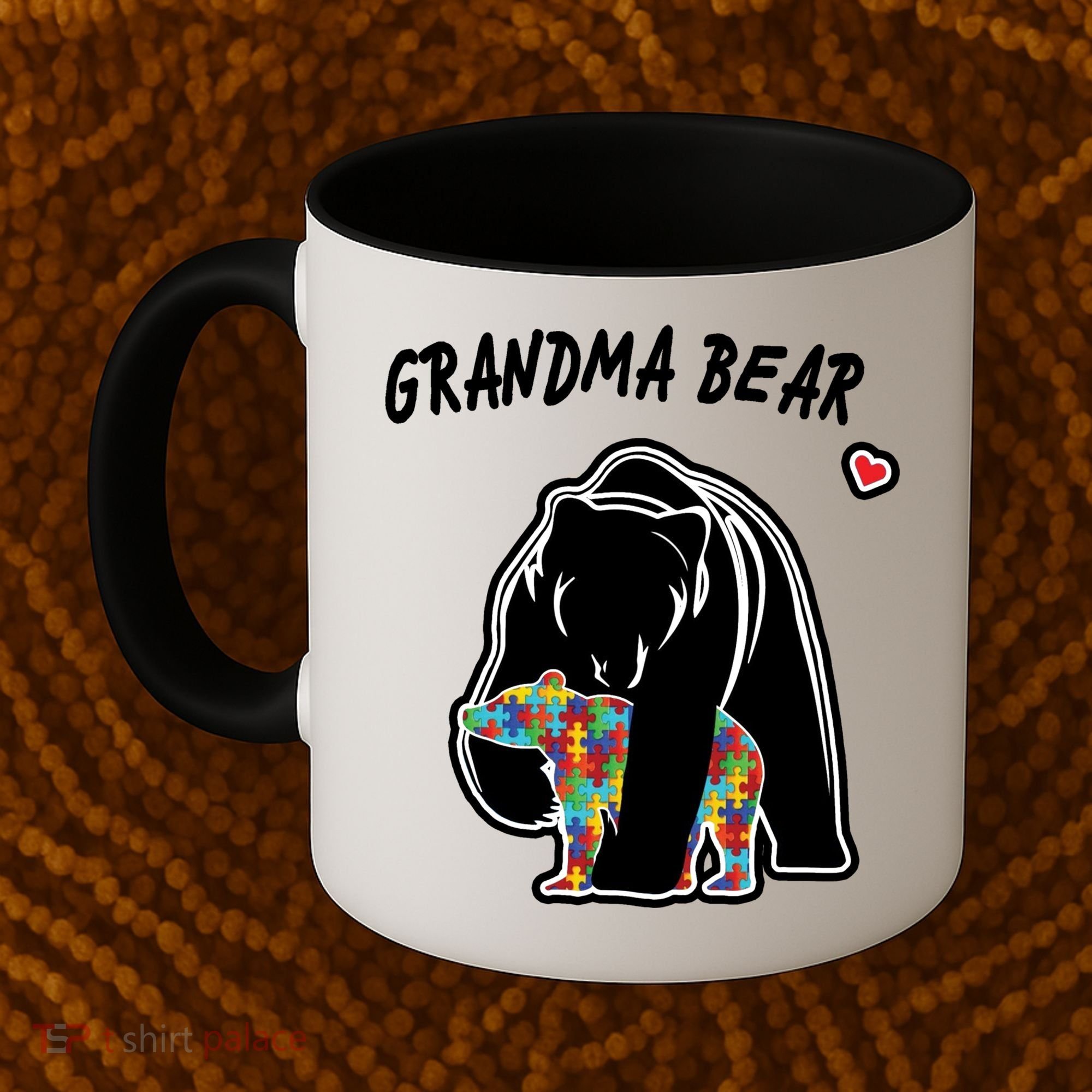 Autism Awareness Grandma Bear Coffee Mug