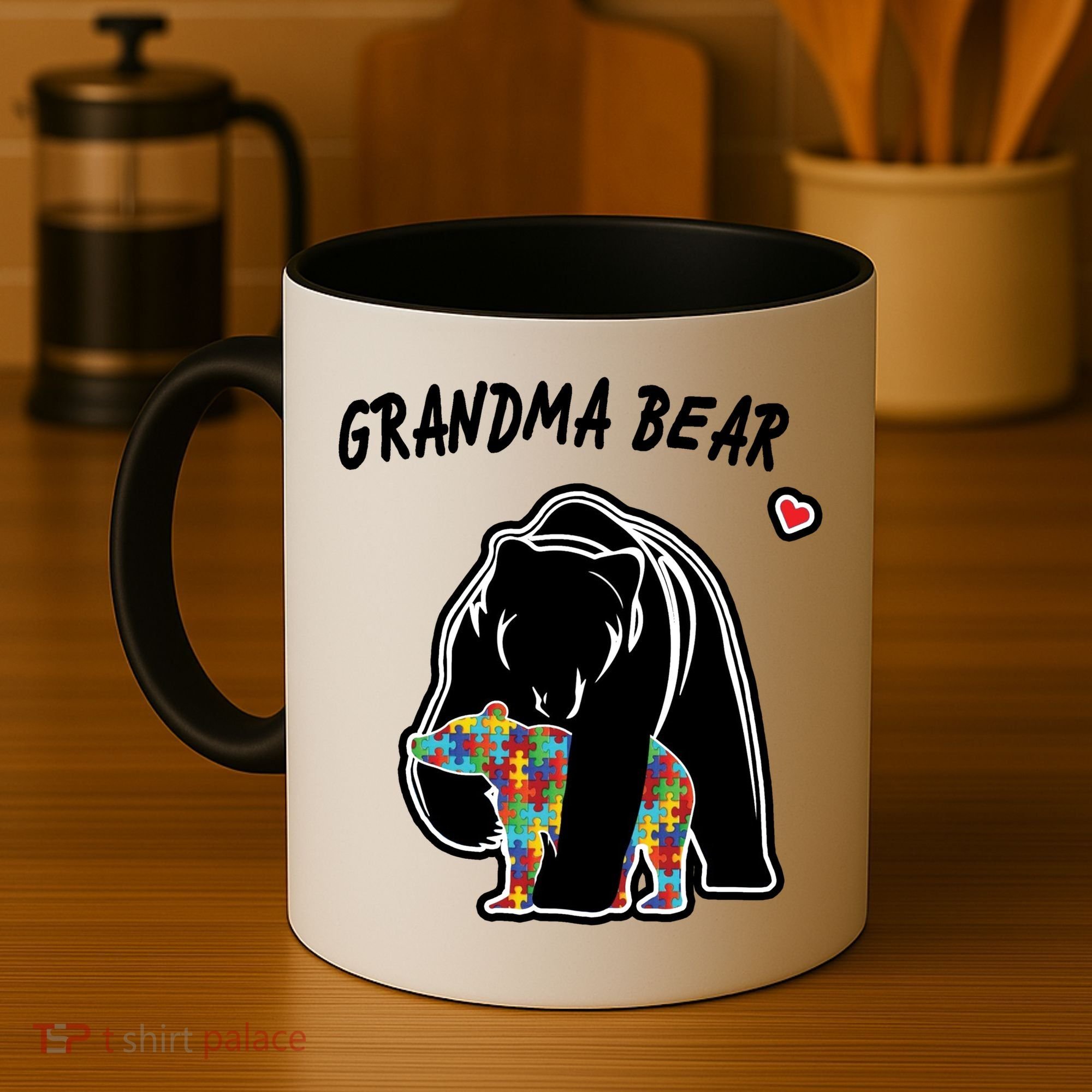 Autism Awareness Grandma Bear Coffee Mug