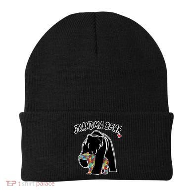 Autism Awareness Grandma Bear Beanie