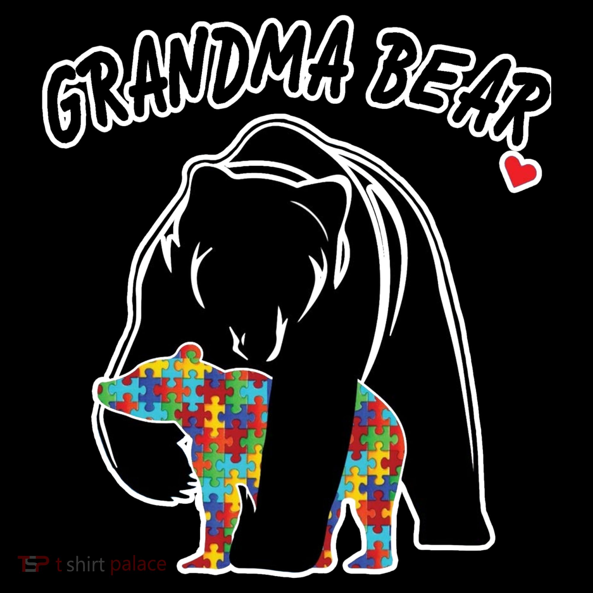 Autism Awareness Grandma Bear Women's Hoodie