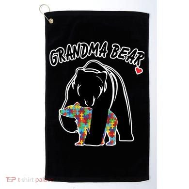 Autism Awareness Grandma Bear Golf Towel