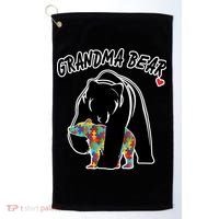 Autism Awareness Grandma Bear Golf Towel thumb 0
