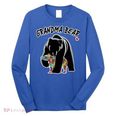 Autism Awareness Grandma Bear Long Sleeve Shirt