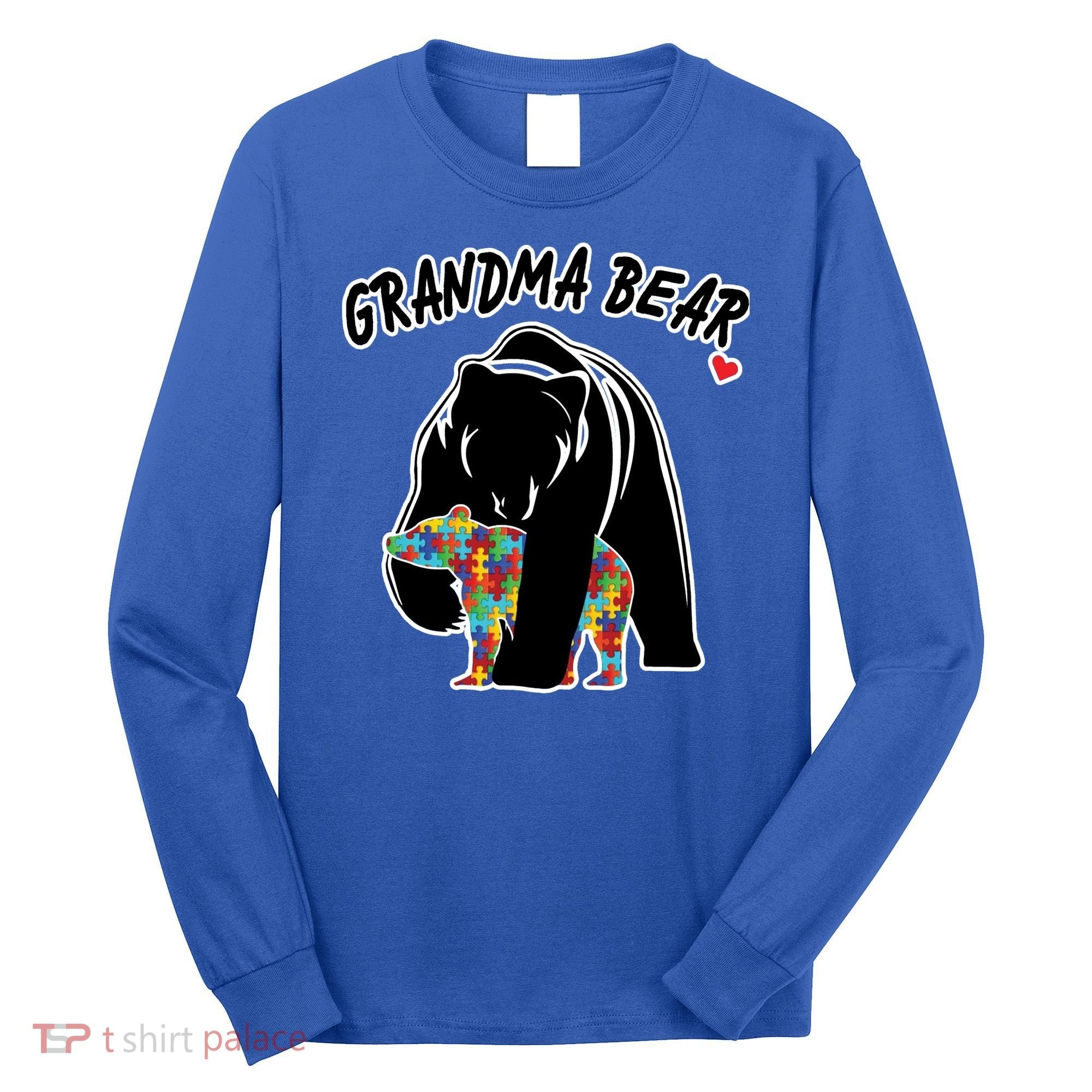 Autism Awareness Grandma Bear Long Sleeve Shirt