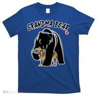 Autism Awareness Grandma Bear T-Shirt thumb 0